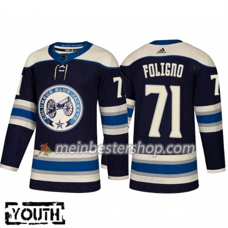 Columbus Blue Jackets Nick Foligno 71 Adidas 2018-2019 Alternate Trikot Authentic - Kinder